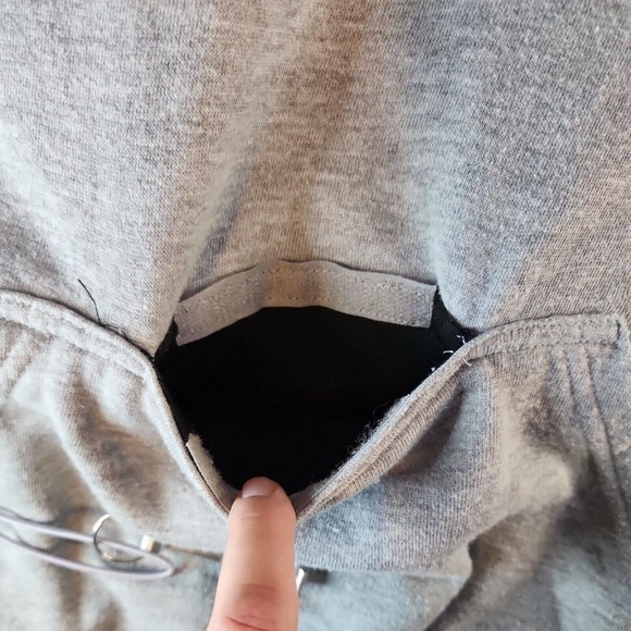 HUZU J‎ America Tailgate Hood Gray Hoodie Insulated Beverage Pouch Large - Picture 3 of 6